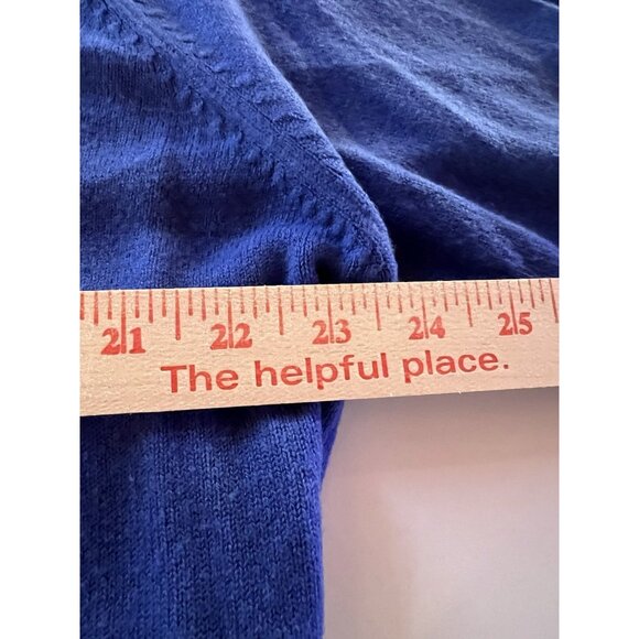 Vintage 90s Ralph Lauren Polo Cashmere purple blue cardigan XL preppy golf - Picture 7 of 9